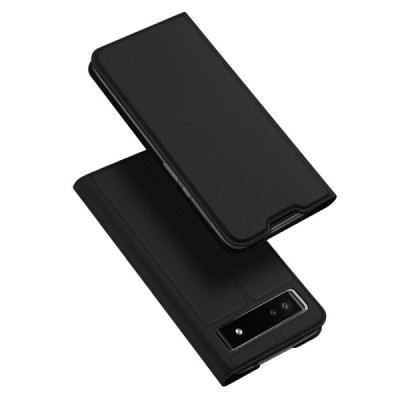 „Dux Ducis“ Skin серии Google Pixel 6A чёрный кожаный чехол-книжка | Vacins.lv
