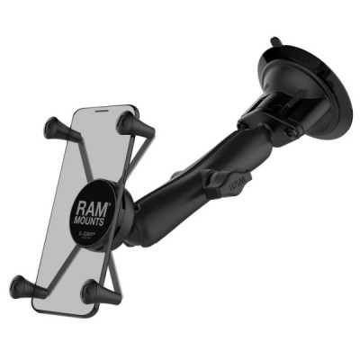 „RAM Mounts“ X-Grip Large автомобильный держатель для телефона чёрный (крепится к стеклу) | Vacins.lv