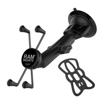 „RAM Mounts“ X-Grip Large автомобильный держатель для телефона чёрный (крепится к стеклу) | Vacins.lv