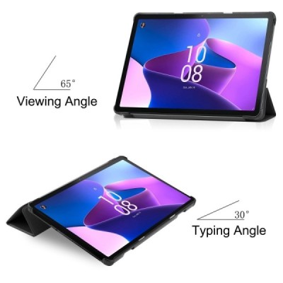 Lenovo Tab M10 10.1" Gen 3 (TB-328XU, TB-328FU) чёрный кожаный чехол-книжка (складной) | Vacins.lv