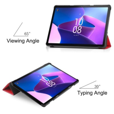 Lenovo Tab M10 10.1" Gen 3 (TB-328XU, TB-328FU) atvēramais sarkans maciņš | Vacins.lv