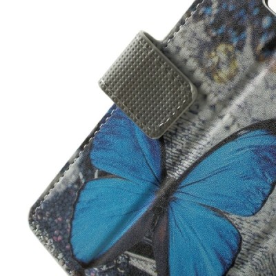 „Butterfly“ Samsung Galaxy A5 (A500F) krasains ādas maciņš | Vacins.lv