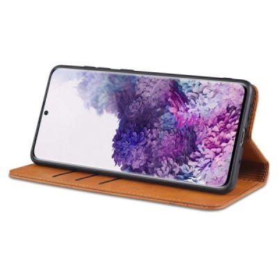 Samsung Galaxy S20 (G980) „AZNS“ Retro ādas atvēramais brūns maciņš (maks) | Vacins.lv