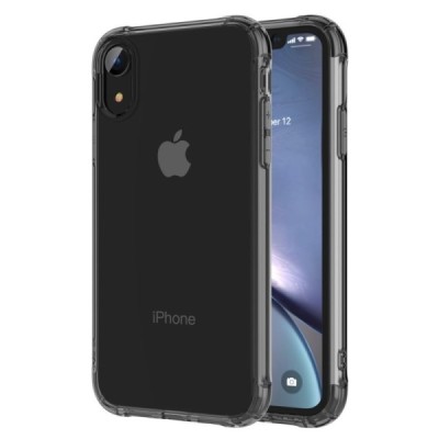 Apple iPhone Xr „Leeu“ усиленная защита, твердый силиконовый чехол из TPU- серый прозрачный | Vacins.lv