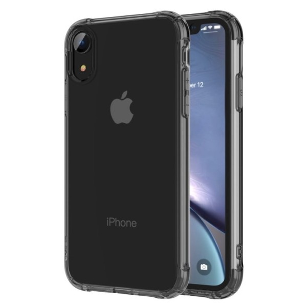 Усиленный твердый силиконовый чехол (TPU) „Leeu“ - серый (iPhone Xr)