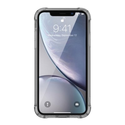 Apple iPhone Xr „Leeu“ усиленная защита, твердый силиконовый чехол из TPU- серый прозрачный | Vacins.lv