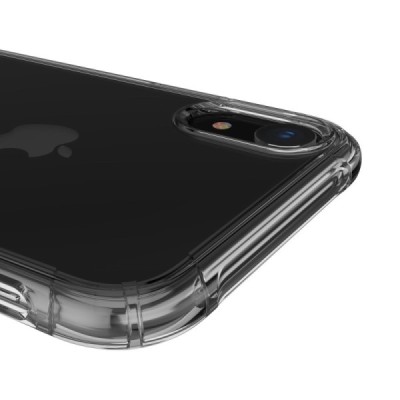 Apple iPhone Xr „Leeu“ усиленная защита, твердый силиконовый чехол из TPU- серый прозрачный | Vacins.lv