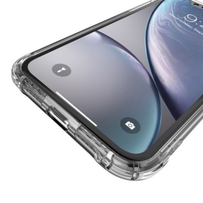 Apple iPhone Xr „Leeu“ усиленная защита, твердый силиконовый чехол из TPU- серый прозрачный | Vacins.lv