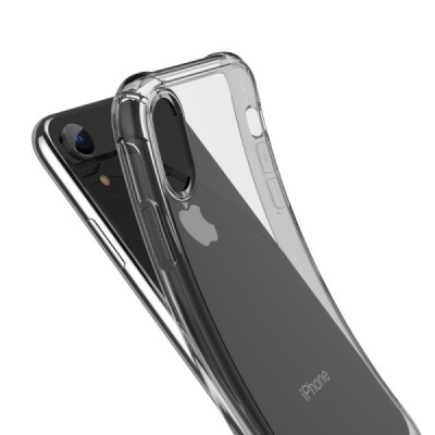 Apple iPhone Xr „Leeu“ усиленная защита, твердый силиконовый чехол из TPU- серый прозрачный | Vacins.lv
