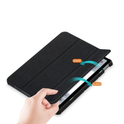 Xiaomi Redmi Pad 10.6" чёрный кожаный чехол-книжка (складной) | Vacins.lv