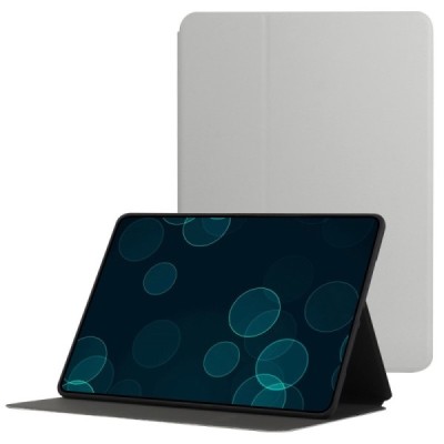 Samsung Galaxy Tab A8 10.5 2021 (X200, X205) Bi-fold светло-серый кожаный чехол-книжка (складной) | Vacins.lv