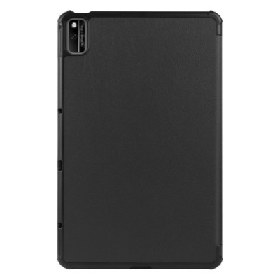 Huawei MatePad 10.4'' (2020, 2022) чёрный кожаный чехол-книжка (складной) | Vacins.lv
