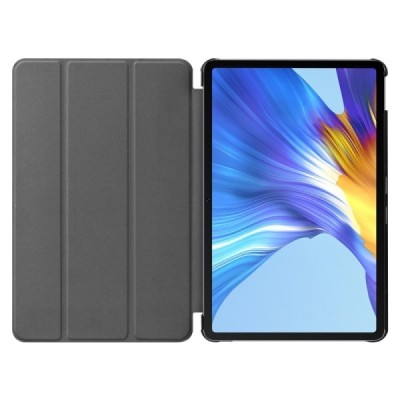 Huawei MatePad 10.4'' (2020, 2022) чёрный кожаный чехол-книжка (складной) | Vacins.lv