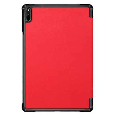 Huawei MatePad 11'' (2021) красный кожаный чехол-книжка (складной) | Vacins.lv