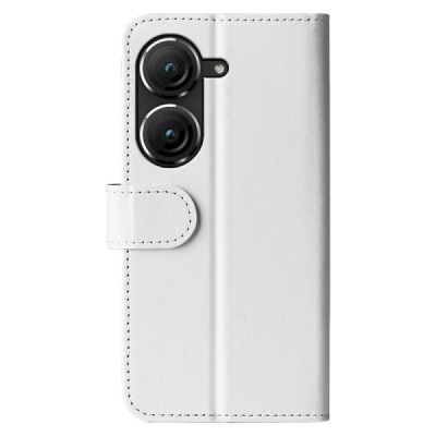 Asus Zenfone 9 (AI2202) atvēramais ādas balts maciņš (maks) | Vacins.lv