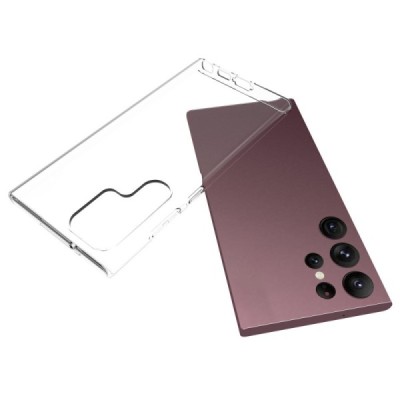 Твердый силиконовый чехол (TPU) для Samsung Galaxy S23 Ultra (SM-S918) - прозрачный | Vacins.lv