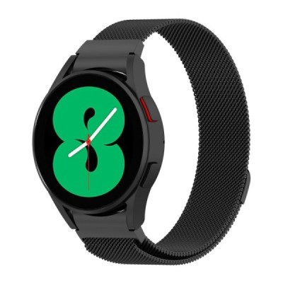 Milanese viedā pulksteņa (Samsung Galaxy Watch 4 / 4 Classic) siksniņa - melns | Vacins.lv