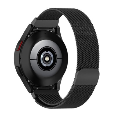 Миланские умные часы (Samsung Galaxy Watch 4/4 Classic) чёрный браслет | Vacins.lv