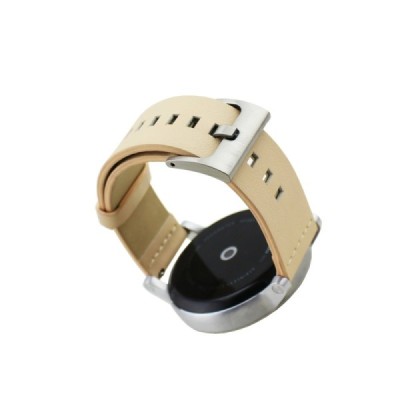 Deluxe viedā pulksteņa Motorola Moto 360 (46mm) ādas siksniņa - smilšains | Vacins.lv