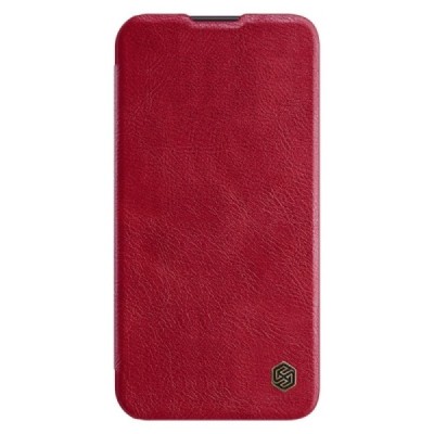 Samsung Galaxy S23+ (SM-S916) роскошный серии Nillkin Qin Pro кожаный чехол-книжка - красный | Vacins.lv