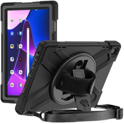 Lenovo Tab M10 10.1" Gen 3 (TB-328XU, TB-328FU) усиленная защита - черный (360°), чехол – вставка | Vacins.lv