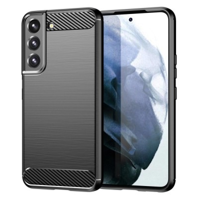Samsung Galaxy S23 (SM-S911) „Carbon“ cieta silikona (TPU) melns apvalks | vacins.lv