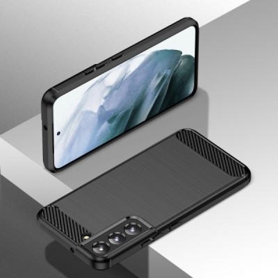 Твердый силиконовый чехол „Carbon“ (TPU) для Samsung Galaxy S23+ (SM-S916) - чёрный | Vacins.lv