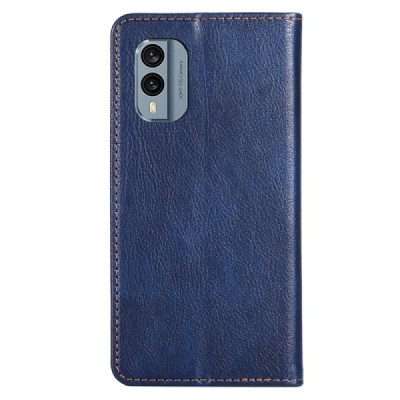 Nokia X30 5G Solīds zils ādas atvērams maciņš | Vacins.lv
