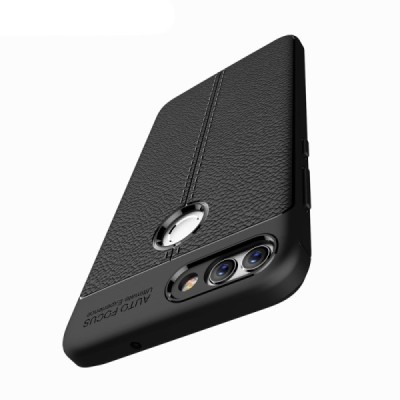 Huawei P smart 2018 (Enjoy 7S) FOCUS cieta silikona (TPU) melns apvalks | vacins.lv