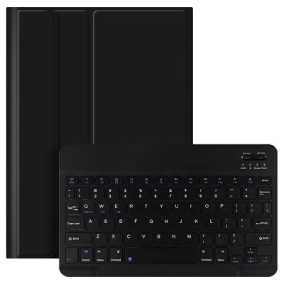 Lenovo Tab M10 Plus 10.6" Gen 3 чехол-книжка из черной кожи с беспроводной клавиатурой Bluetooth | Vacins.lv