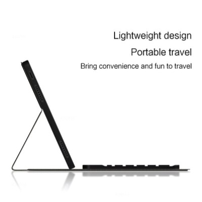 Lenovo Tab M10 Plus 10.6" Gen 3 чехол-книжка из черной кожи с беспроводной клавиатурой Bluetooth | Vacins.lv