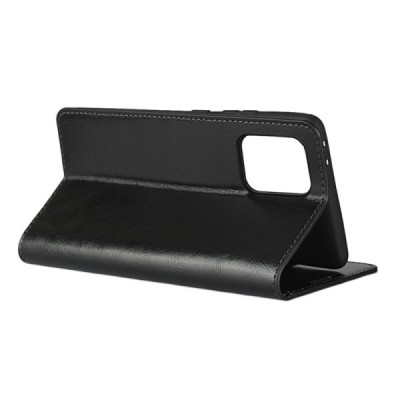 „Deluxe“ Leather Samsung Galaxy S10 Lite (G970) чёрный кожаный чехол-книжка | Vacins.lv