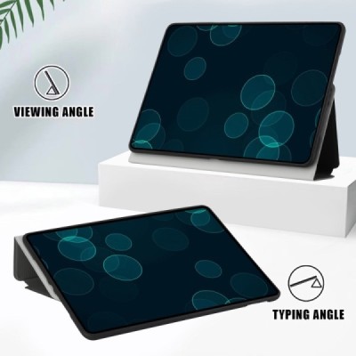 Samsung Galaxy Tab A 10.1 2016 (T580, T585) „Bi-fold“ atvēramais gaiši pelēks maciņš | Vacins.lv