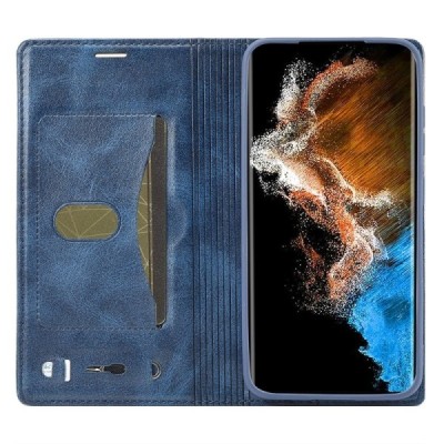 Samsung Galaxy S23 (SM-S911) „Lc.Imeeke“ zils ādas atvērams maciņš | Vacins.lv