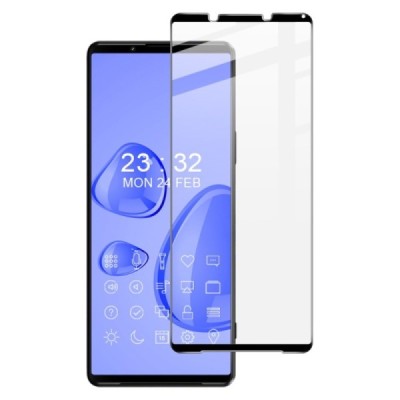 Sony Xperia 1 III „Imak“ Tempered Glass усиленная защита, черное защитное стекло с полным покрытием 0,2 мм | Vacins.lv