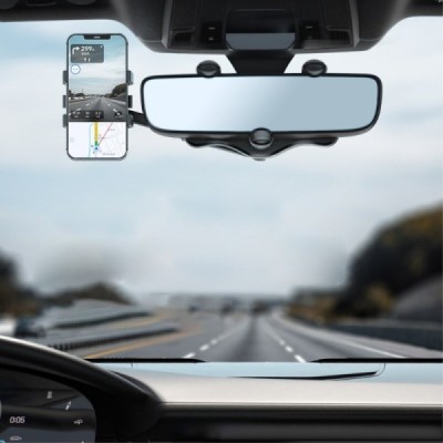 Telescopic Mirror черный автомобильный держатель для телефона | Vacins.lv