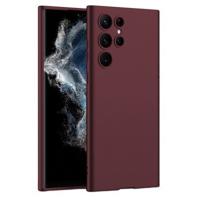 Samsung Galaxy S23 Ultra (SM-S918) GKK Slim bordo cieta silikona (TPU) apvalks | vacins.lv