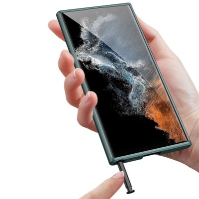Samsung Galaxy S23 Ultra (SM-S918) GKK Slim zaļš cieta silikona (TPU) apvalks | Vacins.lv