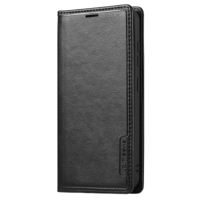 „Lc.Imeeke“ Samsung Galaxy S23 (SM-S911) чёрный кожаный чехол-книжка | Vacins.lv