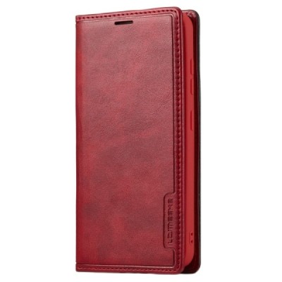 „Lc.Imeeke“ Samsung Galaxy S23 (SM-S911) красный кожаный чехол-книжка | Vacins.lv