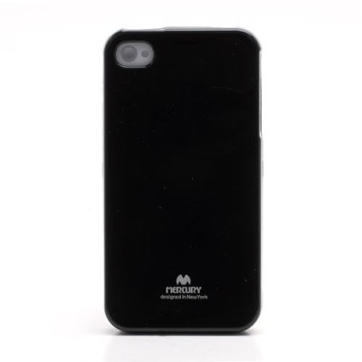 Mercury TPU kieto silikono juodas Apple iPhone 4S dėklas - nugarėlė / Priedai.lt