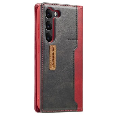 „Lc.Imeeke“ Samsung Galaxy S23+ (SM-S916) красный кожаный чехол-книжка | Vacins.lv