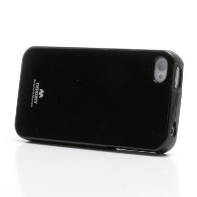 Mercury TPU kieto silikono juodas Apple iPhone 4S dėklas - nugarėlė / Priedai.lt