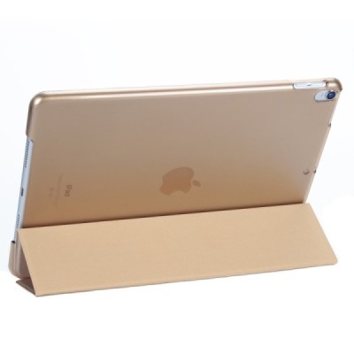 Apple iPad Pro 10.5" (iPad Air 2019) slim case золотой кожаный чехол-книжка (складной) | Vacins.lv