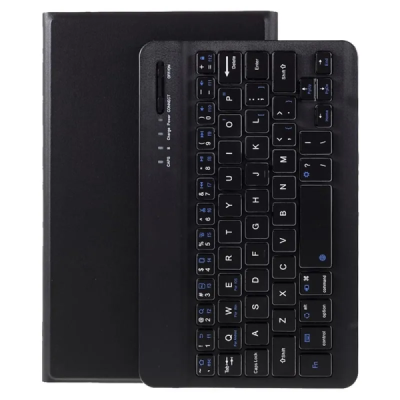 Samsung Galaxy Tab A 8.0 (T290, T295) ādas atvēramais melns futrālis ar bluetooth tastatūra | Vacins.lv