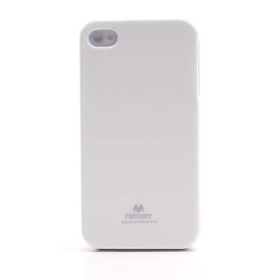 Apple iPhone 4S Mercury balts cieta silikona (TPU) futrālis / Vacins.lv