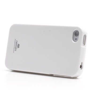 Apple iPhone 4S Mercury balts cieta silikona (TPU) futrālis / Vacins.lv