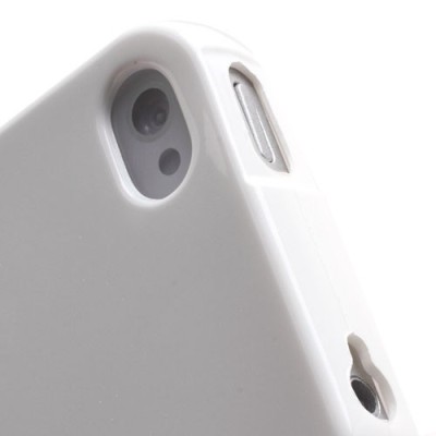 Apple iPhone 4S Mercury balts cieta silikona (TPU) futrālis / Vacins.lv