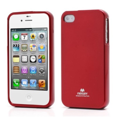 Mercury TPU kieto silikono raudonas Apple iPhone 4S dėklas - nugarėlė / Priedai.lt