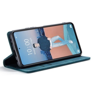 Xiaomi Redmi Note 12 Pro (Poco X5 Pro) CaseMe Retro solīds atvēramais ādas zaļš maciņš - maks | Vacins.lv